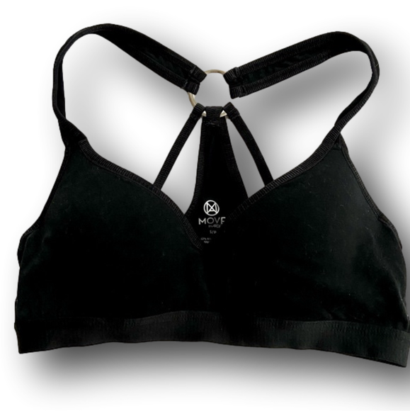 Ardene Other - ARDENE Move Padded Bra Black Strappy Unique Silver Chrome Hardware Design